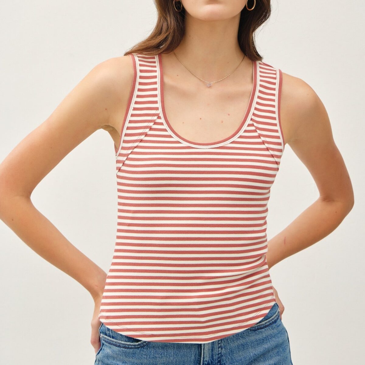 Contour Striped Tank