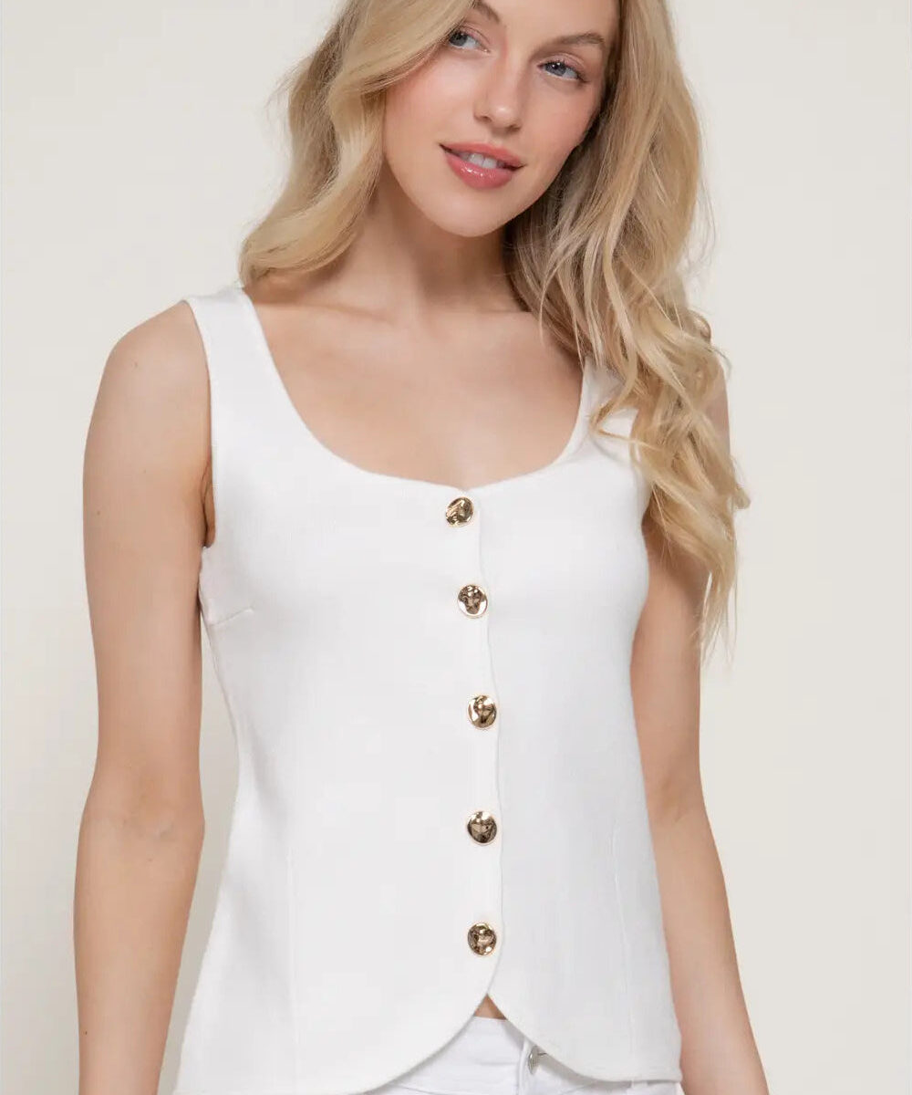 Button Sweater Tank