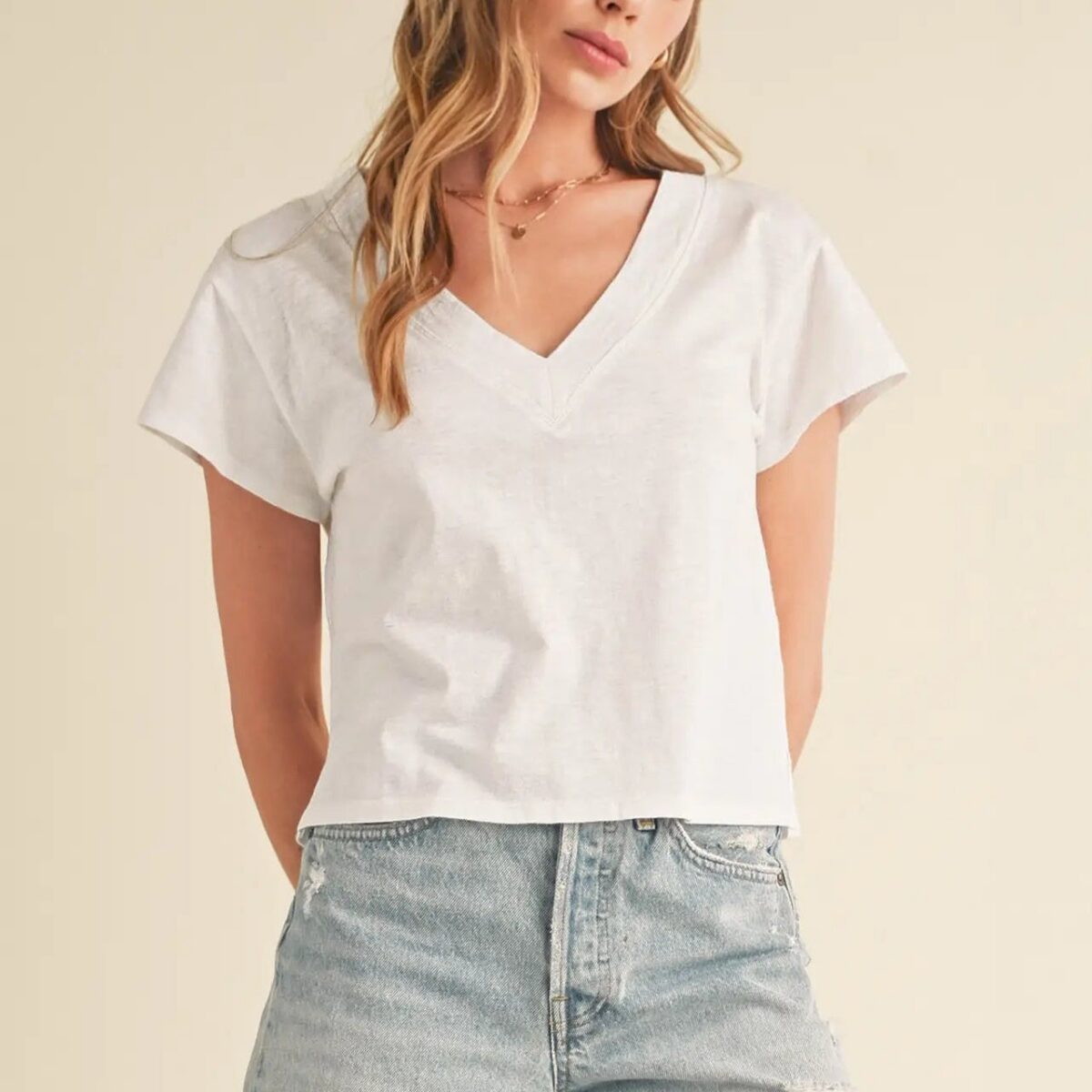 V-Neck Boxy Tee